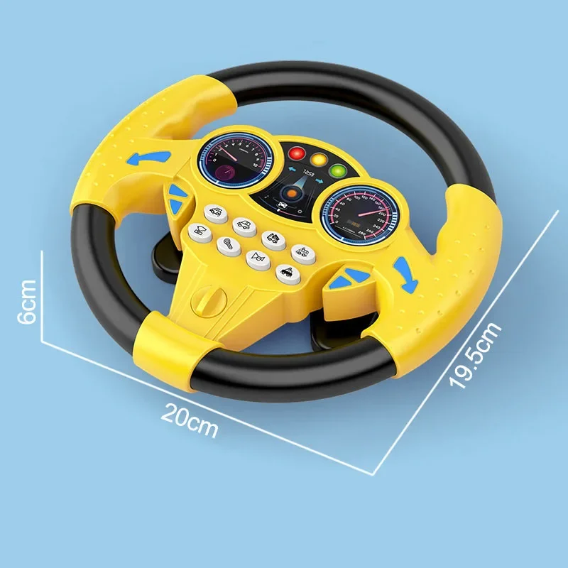 Infant Shining Eletric Simulation Steering Wheel Toy with Light Sound Kids Early Educational Stroller Steering Wheel Vocal Toys 6