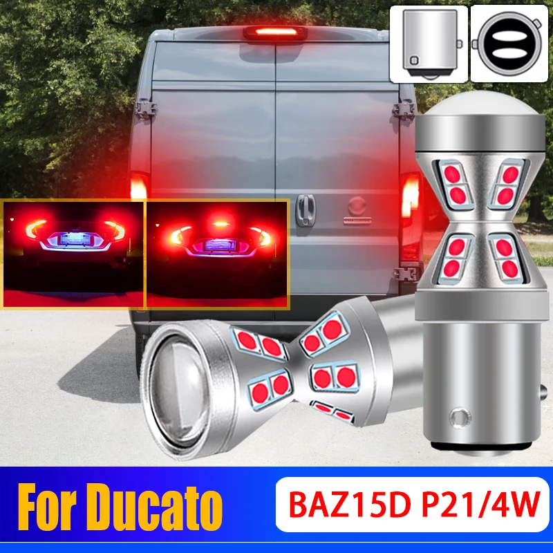 2x Eurolec 566 P21/4W Brems- & Rückleuchten Birnen – 12V, BAZ15D Sockel Mit Offset-Stiften
