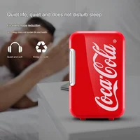 6L Mini Refrigerator Coca-Cola Multifunction Cosmetic Dormitory Warmer Cooler Fridge for Home Car Small Portable Fridge 12V/220V 5