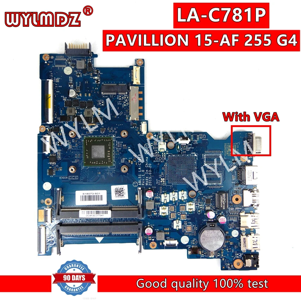 

LA-C781P EM2500 CPU материнская плата для HP плитки 15-AF 255 G4 протестированная Материнская плата ноутбука 100%