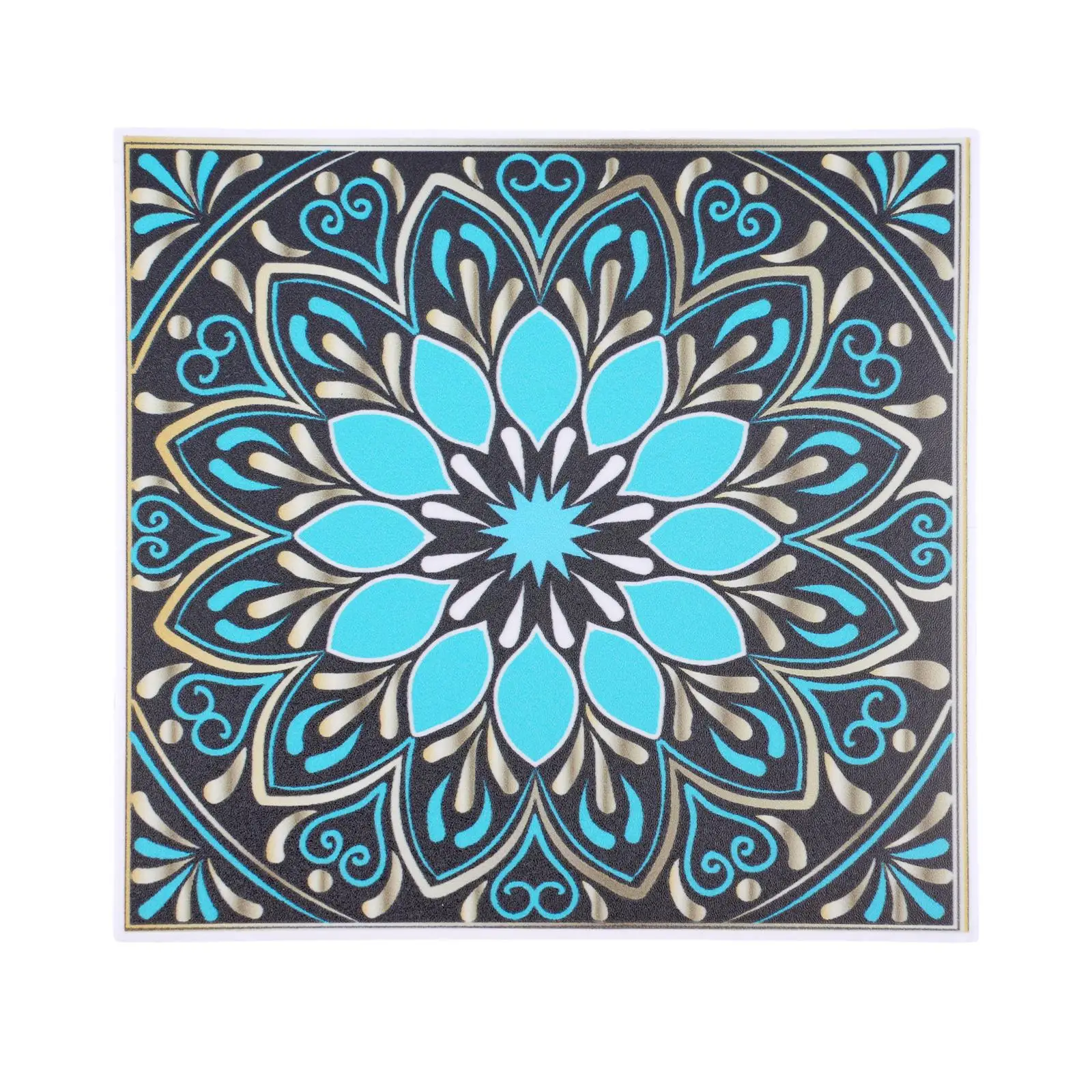 Wall Stickers Self Adhesive Stickers Decorative Tile Stickers 10pc Wall Sticker Dreamlike Blue Mandala Style Strips Tile Transfers Covers Waterproof For Kitchen Bathroom Peel Stick Art Mural