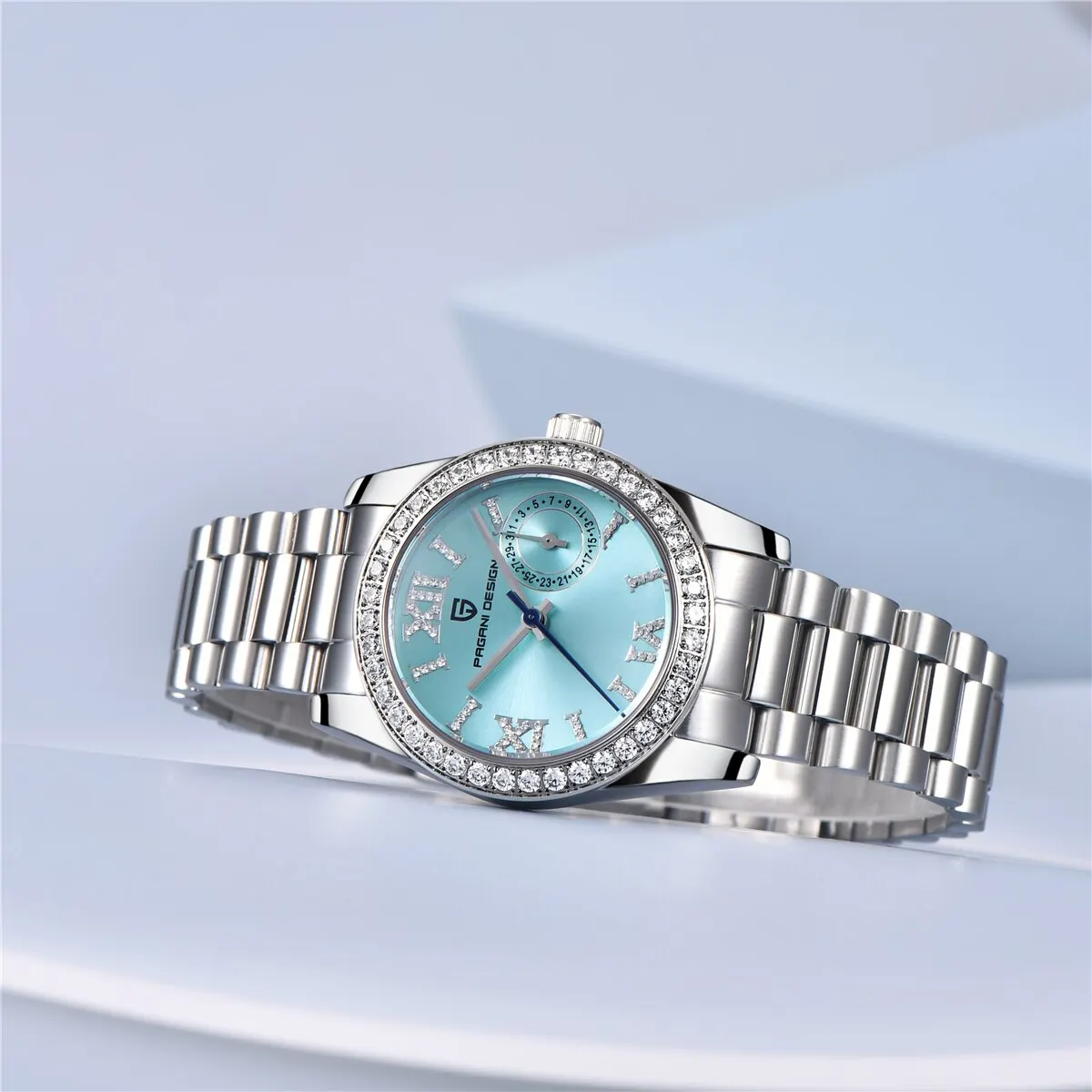 PAGANI design 2024 nový 32MM dámská náramkové hodinky elegantní luxusní křemen hodinky pro ženy móda vodotěsný hodinky safír hodiny