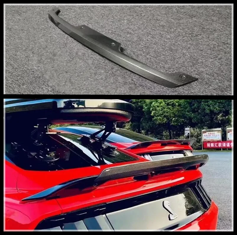 

GT500 FLAP STYLE REAL CARBON FIBER REAR WING TRUNK LIP SMALL SPOILER FOR Ford Mustang 2015 2016 2017 2018 2019 2020 2021 2022