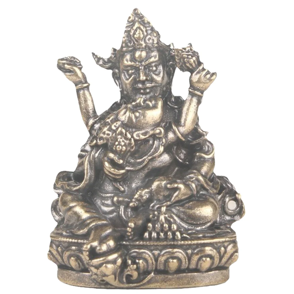 

Brass Figurine Buddha Statues Shaped Decor Desktop God of Wealth Sculpture Exquisite Craft