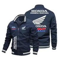 Honda Jacket Honda HRC Logo Printed Men's Jacket Fashionable Casual Sports Motorcycle Riding Sportswear Men's Women's Clothing