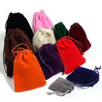Velvet Drawstring Jewelry Gift Bags – 5–10pcs Wedding, Candy & Christmas Pouches 1