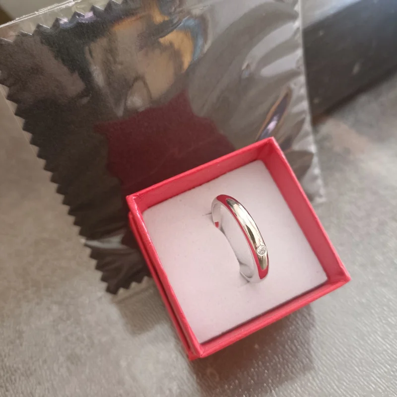 925 Sterling Silver Ring silver rings silver ring wedding rings For Woman Man Fashion Wedding Fine Jewelry Circle Box