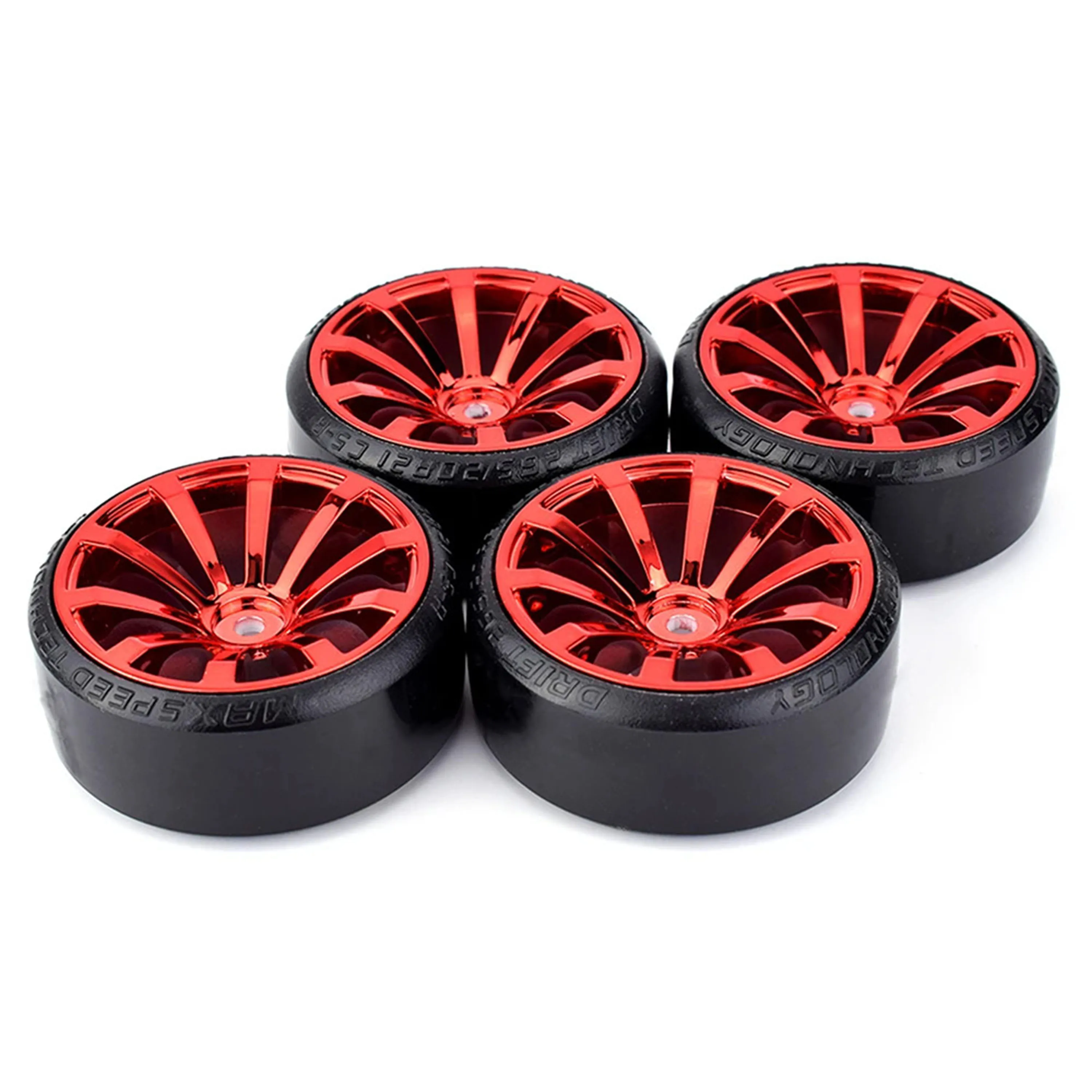 4 個 1/10 RC ドリフトカーホイールタイヤタイヤハード