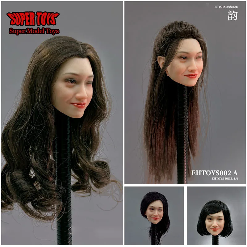 

EHTOYS EHTOYS002 1/6 Asian Beauty Athena Chu Exquisite Head Sculpt Carving Model Fit 12-inch Female Soldier Action Figure Body