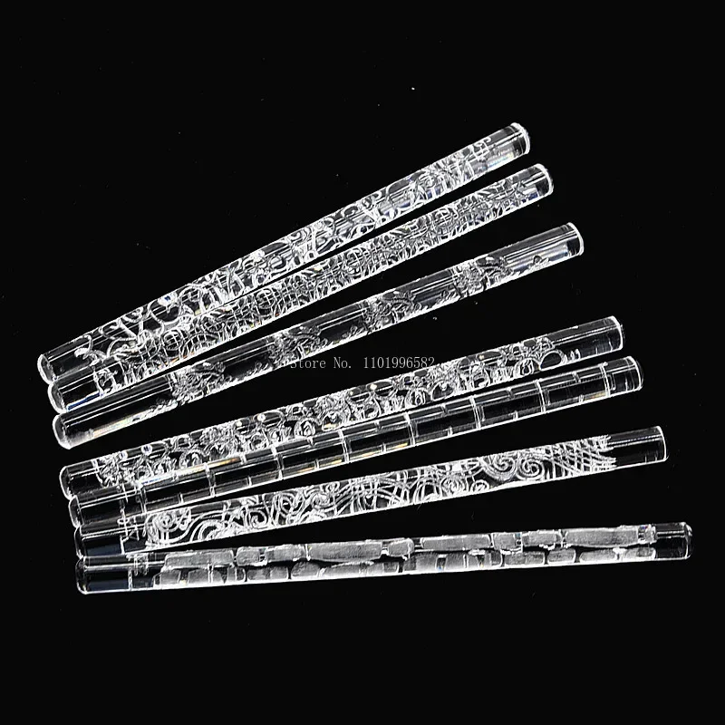 Ultra Light Clay Resin Clay Acrylic Material Transparent Non-stick Texture Rolling Rod DIY Pottery Making Modeling Tools