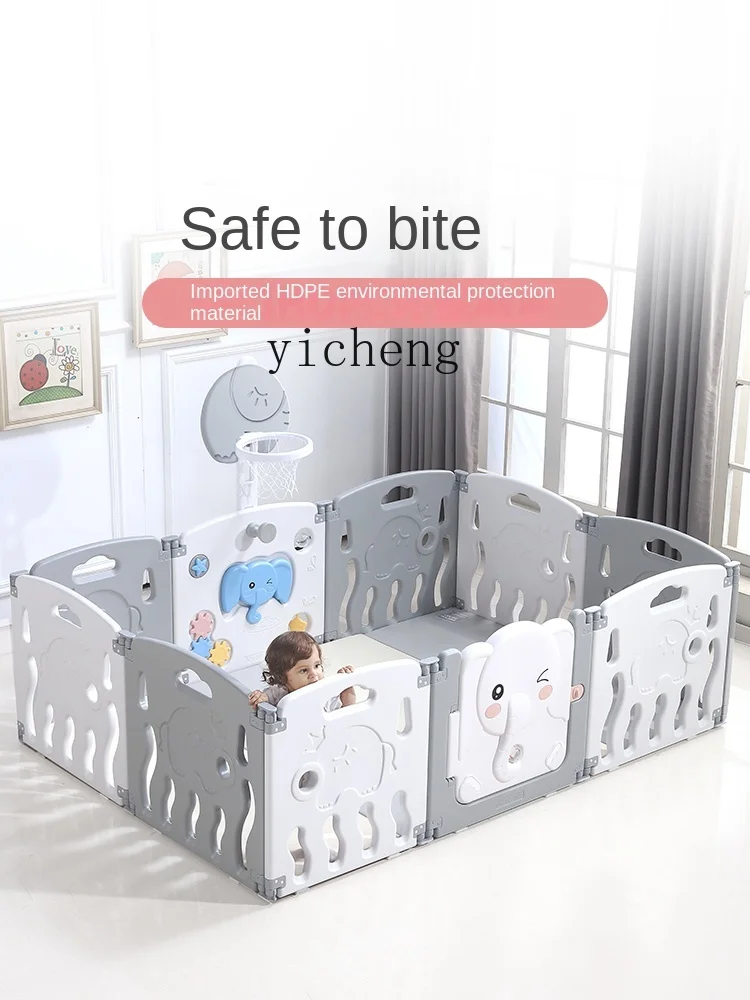 XL Folding Game Fence Baby Children Protective Grating Crawling Mat Toddler Home Installation-Free