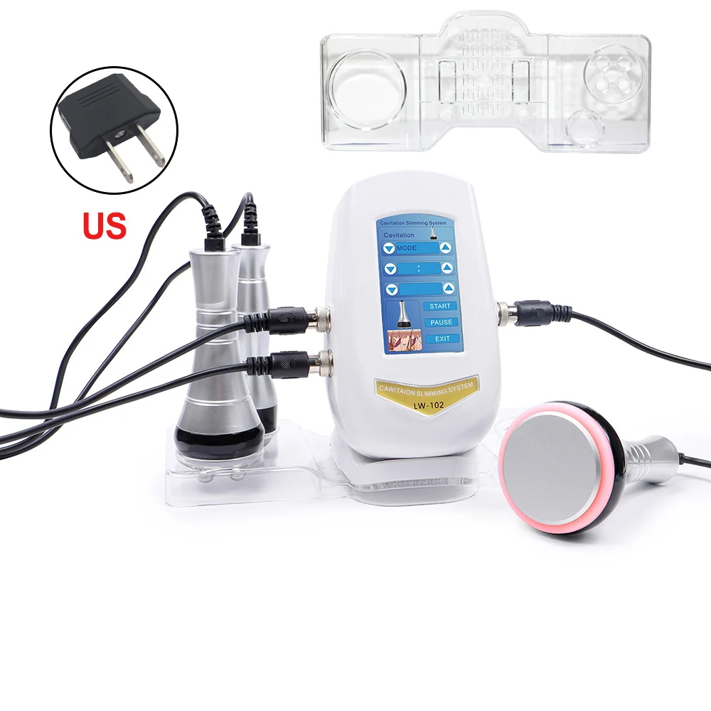 3 in 1 40K Cavitation Slimming Machine Ultrasonic Body Shaping Massage RF Facial Skin Tightening Lifting Device with Stand