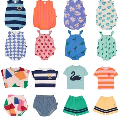 Wyn 24ss Baby Boys Gilrs Bodysuits Infant Toddler Fashion Print Jumpsuits Tees Clothing