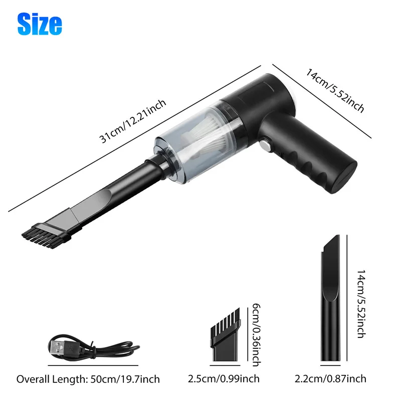 2 In 1 Wireless Vacuum Cleaner Dual Use For Home And Car 120W High Power Vacuum Cleaner