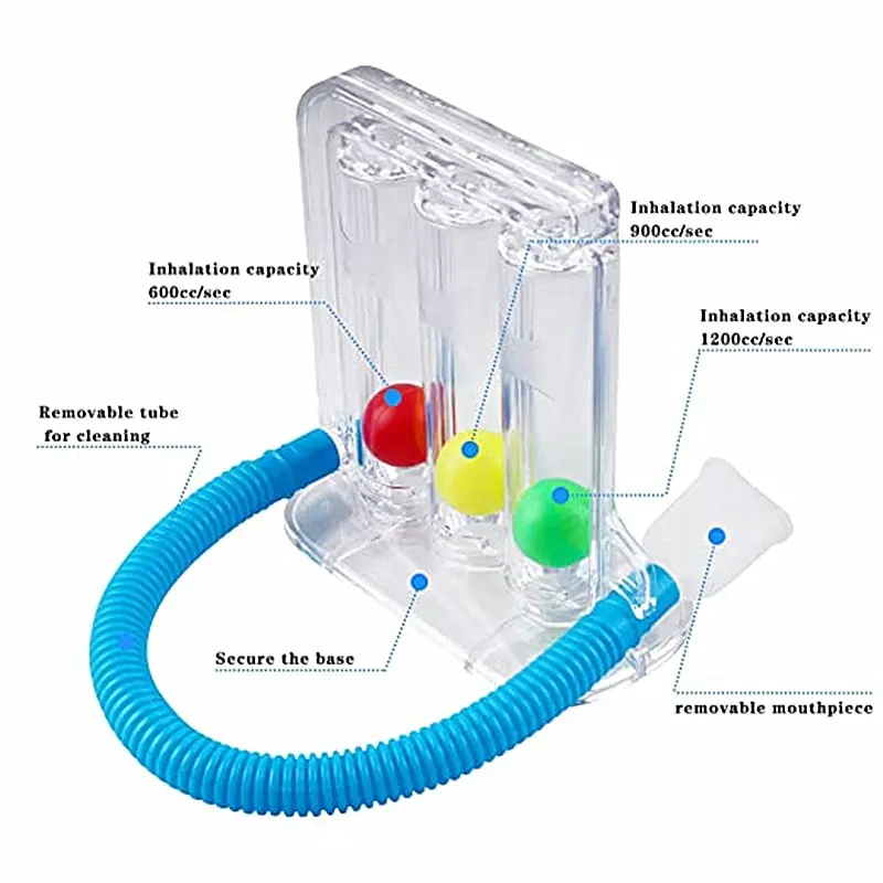 Breathing Exerciser Breathing Trainer 3 Ball Lung Function Breathing Trainer
