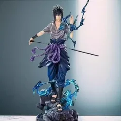 Naruto Anime Figurine - Dynamic Ninja Duo PVC Statue Desktop Decoration (Blue)