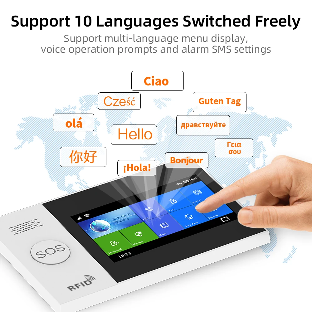 PG-107 Tuya Wireless WIFI GSM Home Burglar Alarm System IP Camera PIR Motion Sensor Door Sensor Security Alarm Kit APP Control - Image 4