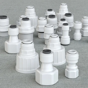 ตรง Ro Quick Water FITTING 1/4 "ท่อ 3/8" ชายหญิงด้ายข้อต่อตัวเชื่อมต่อกรองน้ํา Reverse Osmosis อะไหล่ 1