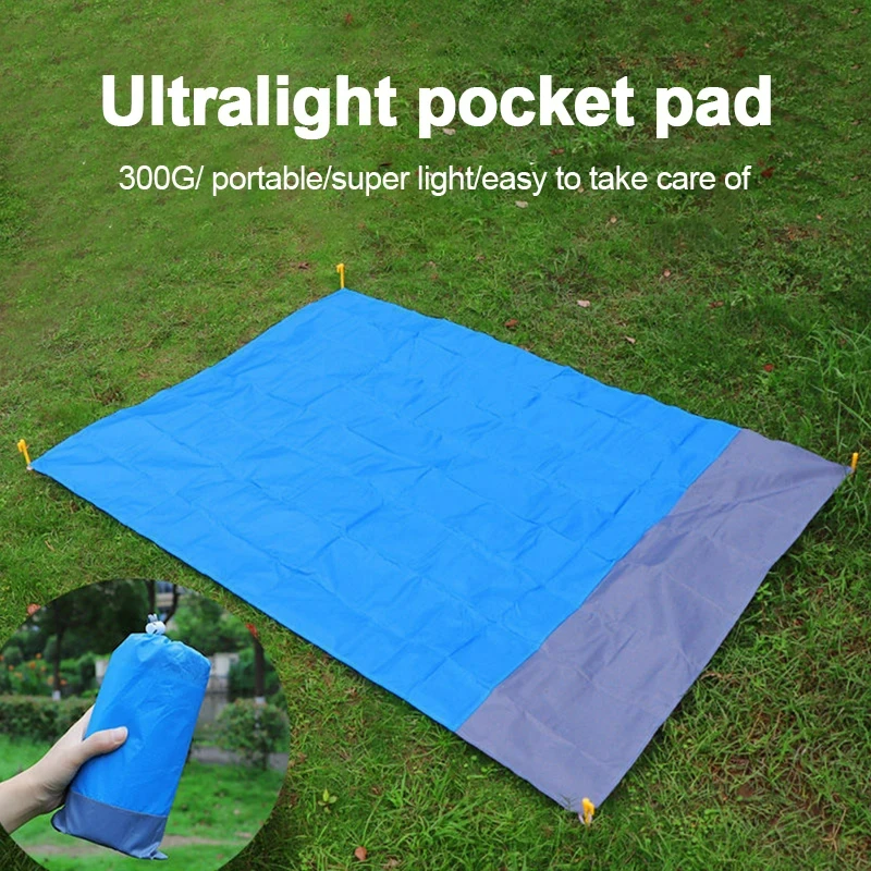 휴대용 접이식 캠핑 매트, 방수 포켓 비치 담요 매트리스, 경량 매트, 야외 피크닉 매트, 모래 비치 매트, 2 사이즈 