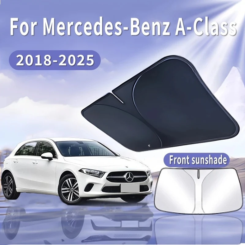 Auto Sonnenblende Für Mercedes-Benz A-Klasse W177 2018 ~ 2025 Frontscheibe Sonnenschirm Wärmedämmung Sommer Kühlung auto Zubehör