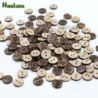 300pcs/lot 2 hole natural coconut buttons round sewing flatback brown colors 9mm/10mm/11.5/12.5mm/15mm free shipping COCO004 1