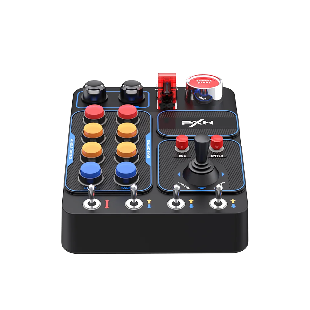 PXN Racing Simulator Central Control Box EURO Truck Simulator Gearbox RGB lighting effects American Truck Game Car Controller gaming controller