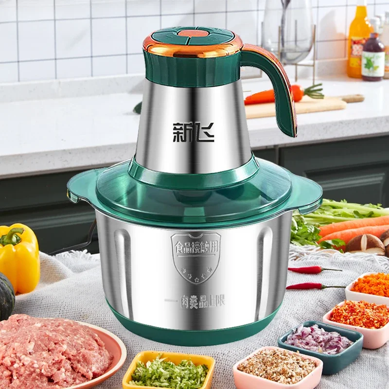 FRESTECH Meat Chopper Cutting Machine Home Appliance Electric Blender Stainless Steel Grinder Shredder Grinders Portable Crusher