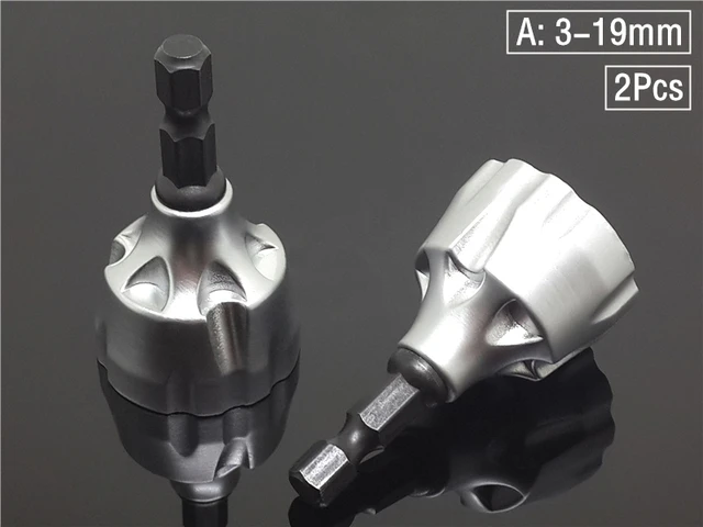 A-2Pcs 3-19mm