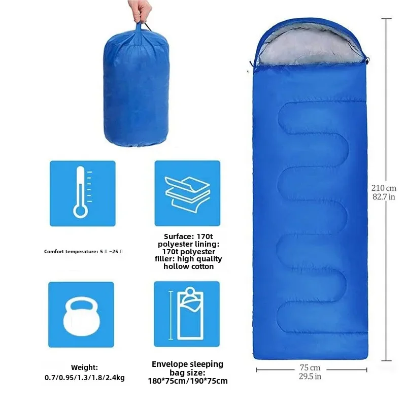 Cold Temperature Winter Sleeping Bag Down Sleeping Bag Winter Camping Double -5&deg;C