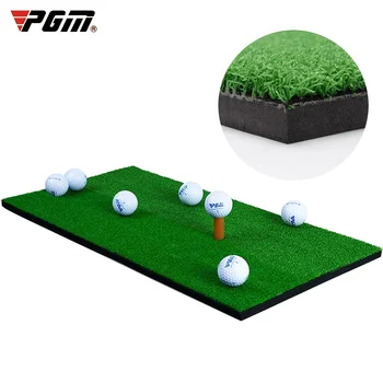 PGM Golf Mat Portable with Rubber Tee Seat Realistic Turf Putter Mat Outdoor Sports Golf Training Turf Mat Indoor Office DJD003 1