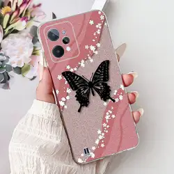 Cute Butterfly Bear Cartoon Back Cover - Soft Phone Case for Realme C31 (922)