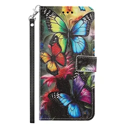 Fashion Flower Leather Flip Phone Case with Strap - Elegant and Protective Design for Poco M5s (S)
