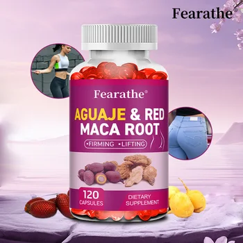 Aguaje Supplement Red Maca Root Extract Capsules Enhances Curves, Firms, Sculpting, Supports Buttocks and Immune Health 1