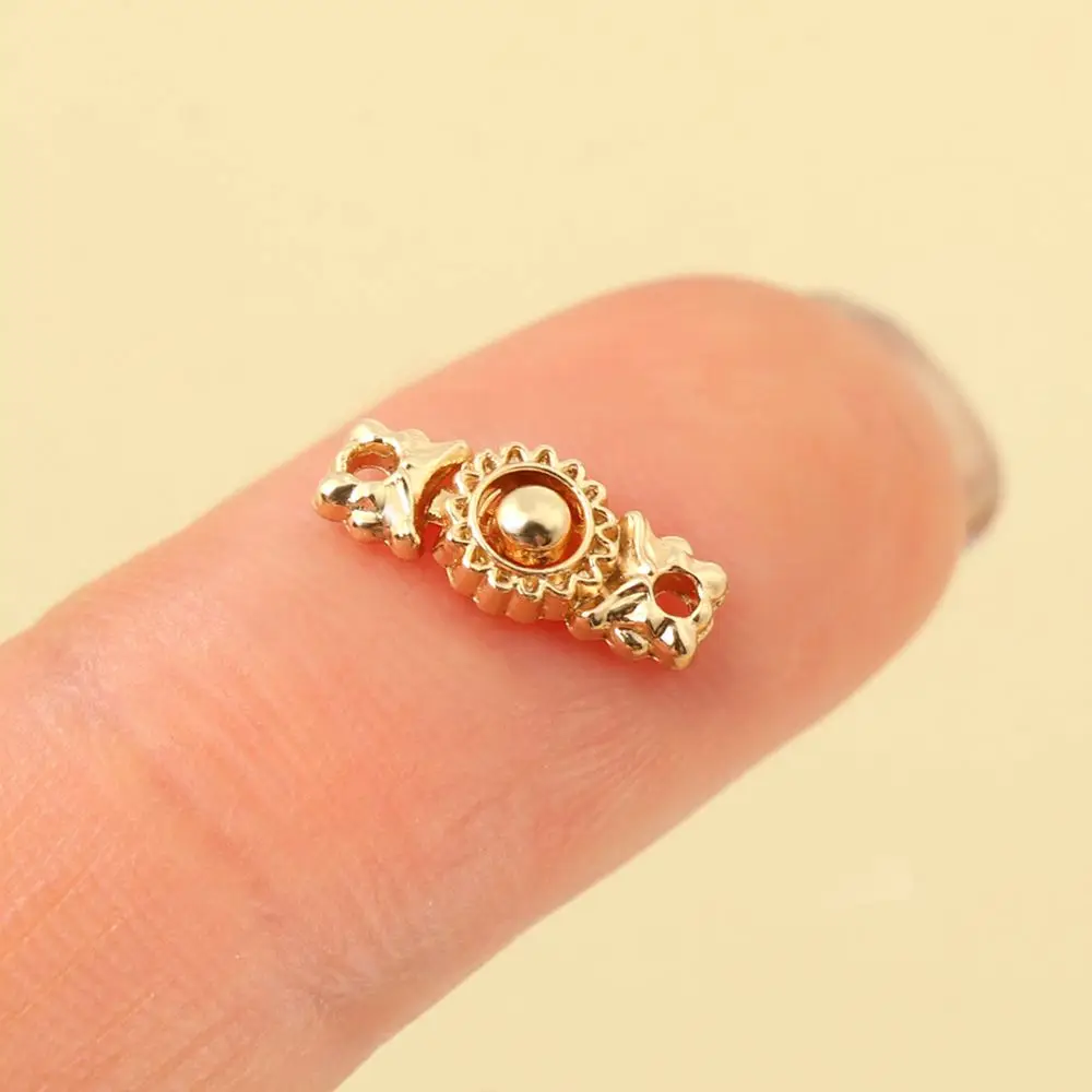 10Sets 10mm Mini Ultra-small Metal Belt Buckle Doll Bags Clothes Shoes Buckles DIY Doll Dress Buttons Doll Sewing Accessories