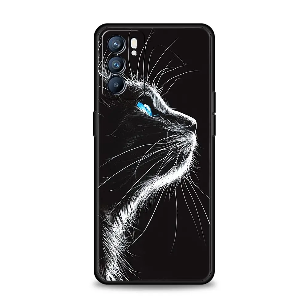 Sleek Black Cat Design Phone Case Cover