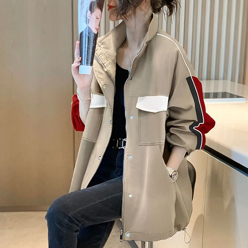 New Autumn Fashion European Work Suit Windbreaker with Loose and Versatile Style, Reduce Age, Show Slim Casual Women's Coat