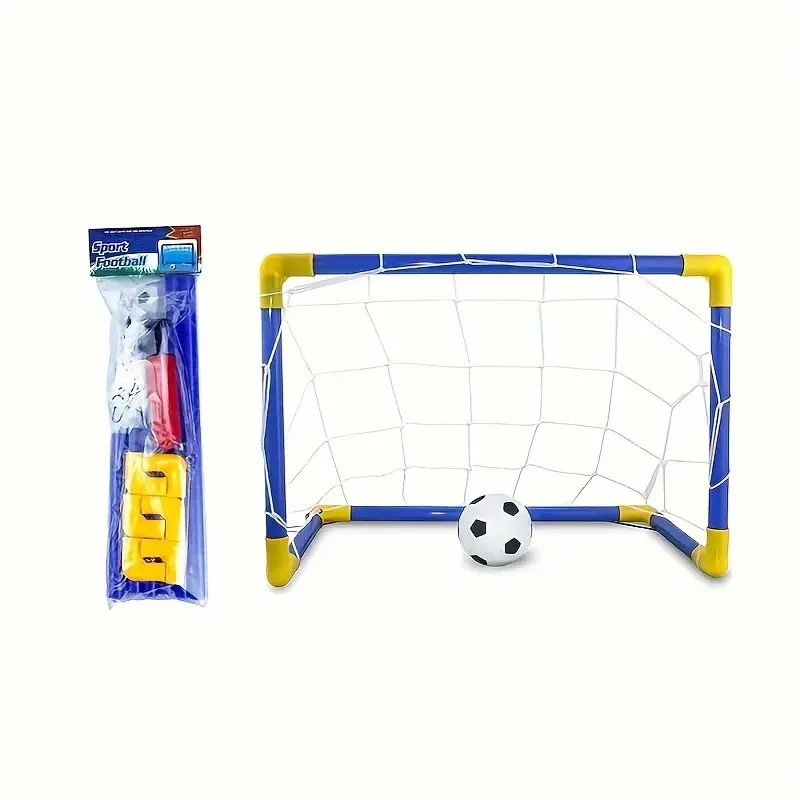 미니 접이식 축구 골, 축구 문짝 게이트, 휴대용 이동식 실내 및 실외 축구 골 (공 및 펌프 포함), 1 세트