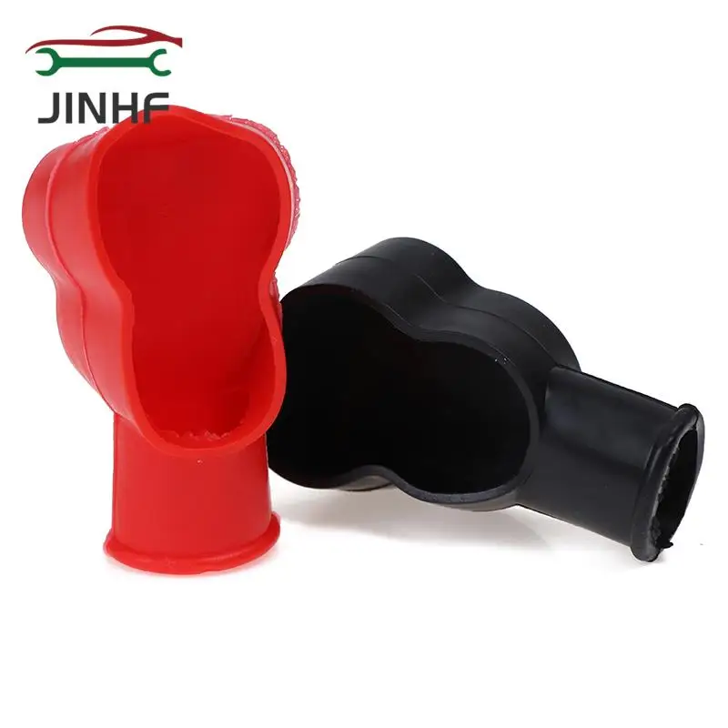 2pcs Universal Car Battery Terminal Cap Negative Positive Terminal Covers Protector Replacement Batteries Car Accessories