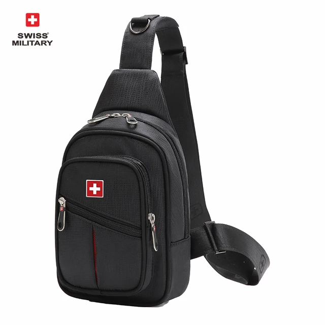 SWISS hommes sacs de poitrine loisirs de plein air sac à bandoulière étanche grand espace sac de poitrine hommes pratique sac à bandoulière Durable 1