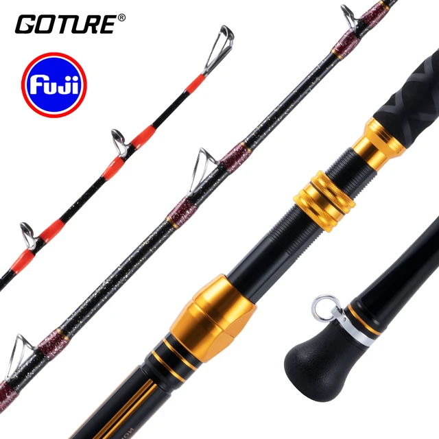 Goture 1.8m 2.1m Fuji Guide Ring Trolling Fishing Rod 2Sections