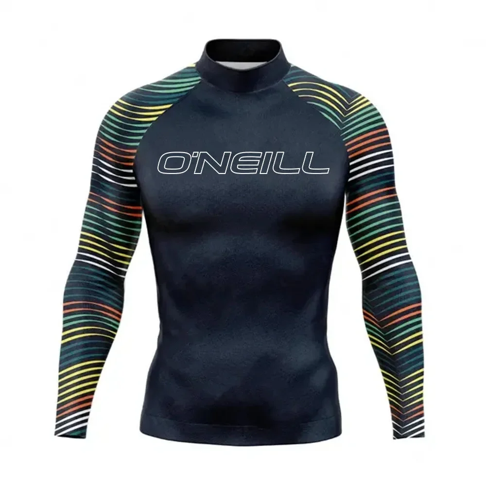 Men's Rash Guard Surfing Diving Swimwear Long Sleeve T-shirts UV Protection Swimsuit Swimming Shirt Beach Clothes Rashguard rash guard