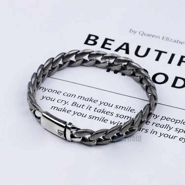 

Браслет из чистого серебра S925 пробы для пожилых людей широкая версия мужское креативное властное мужское кольцо