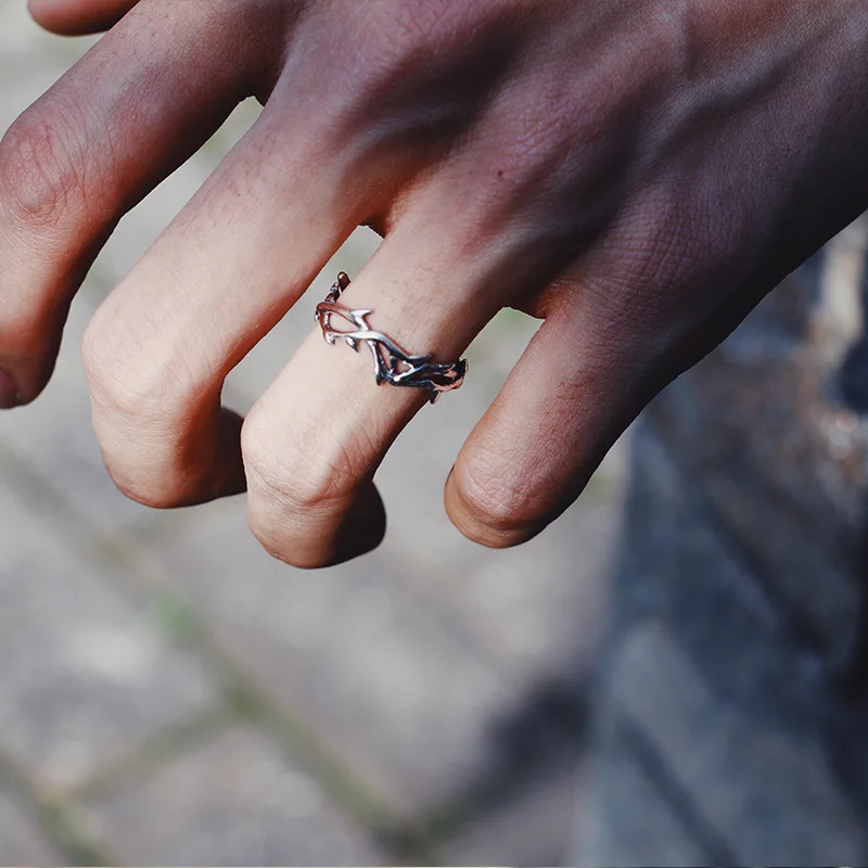 Finger Ring Vintage Ins Style Adherence Men's and Women's Couples' Gift