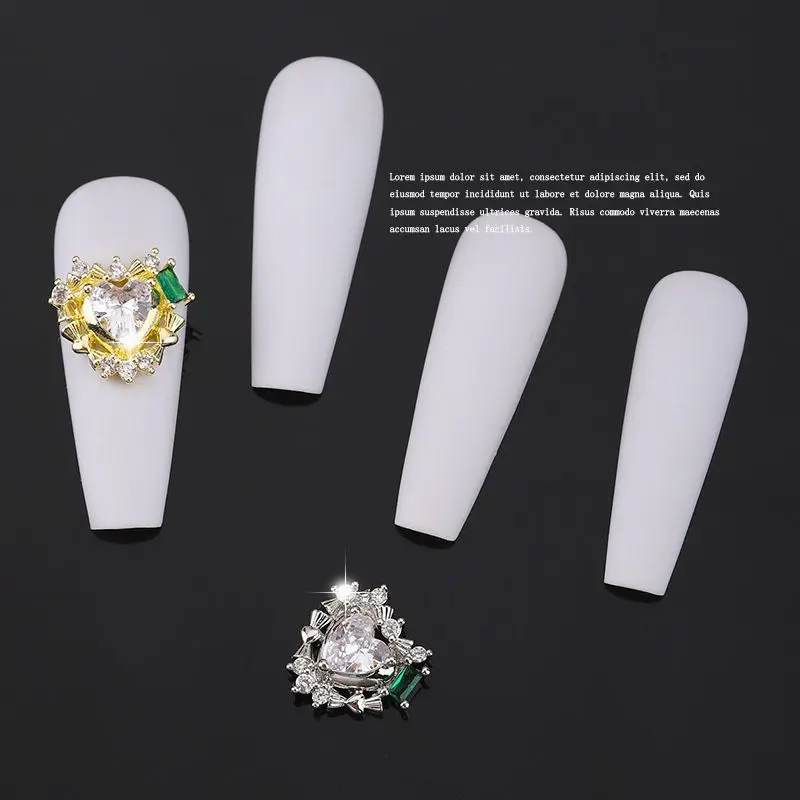 10 teile/los Valentinstag Liebe Rosa Zirkon Kristalle Strass Schmuck Nail art Dekorationen Nägel Zubehör Charms Liefert – Detail 7