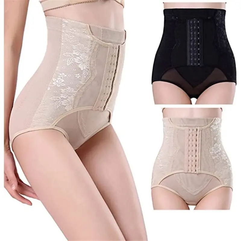 Women Waist Trainer Panties Butt Lifter Shapewear High Waist Double Tummy Control Shorts Slim Body Shaper