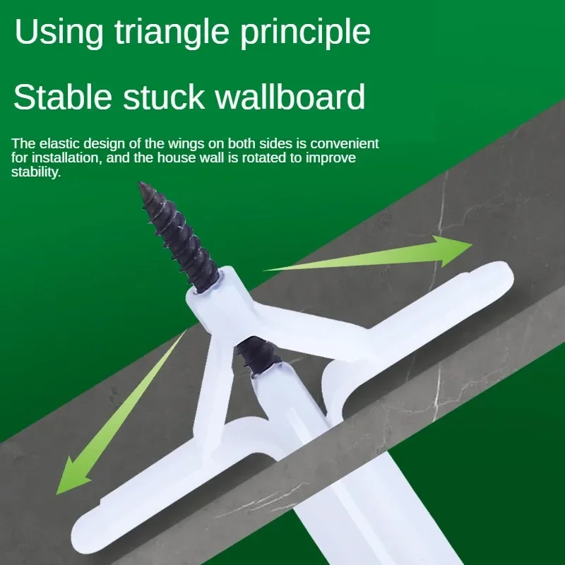 Âncora de Placa de Gesso de Plástico Fixações de Drywall Parede de Cortina de Parafuso Forma de Borboleta Tubo de Expansão Nylon Forma de Aeronave