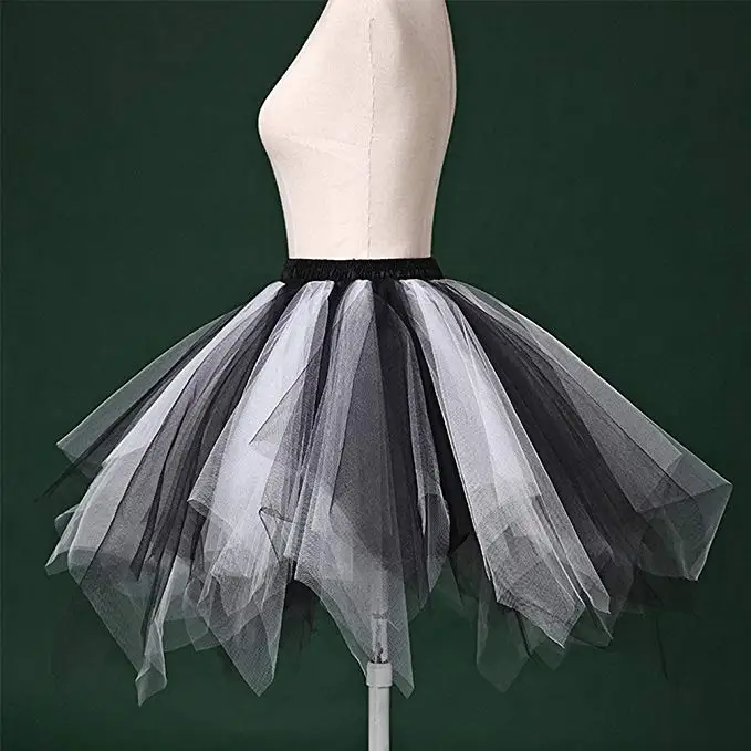 Jupe En Tulle Dentelle Plissée Taille élastique - Style Trapèze Mi-longue - Neuf Avec étiquettes