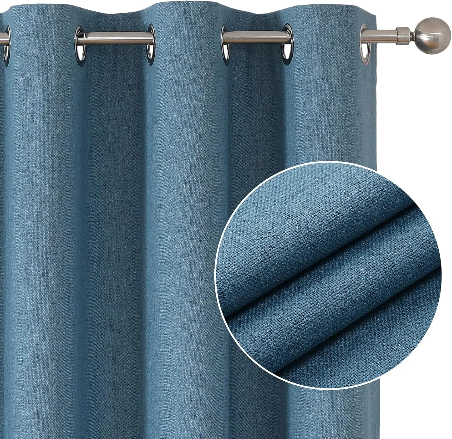 Textured Thermal Blackout Curtains 5