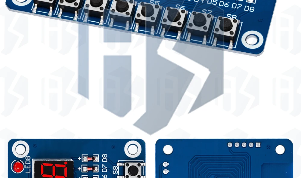 TM1638 Modul Tastenanzeige für Arduino Neues 8-Bit Digitales LED-Röhren-Display 8-Bit 8P-Taste/16P-Taste – Detail 20