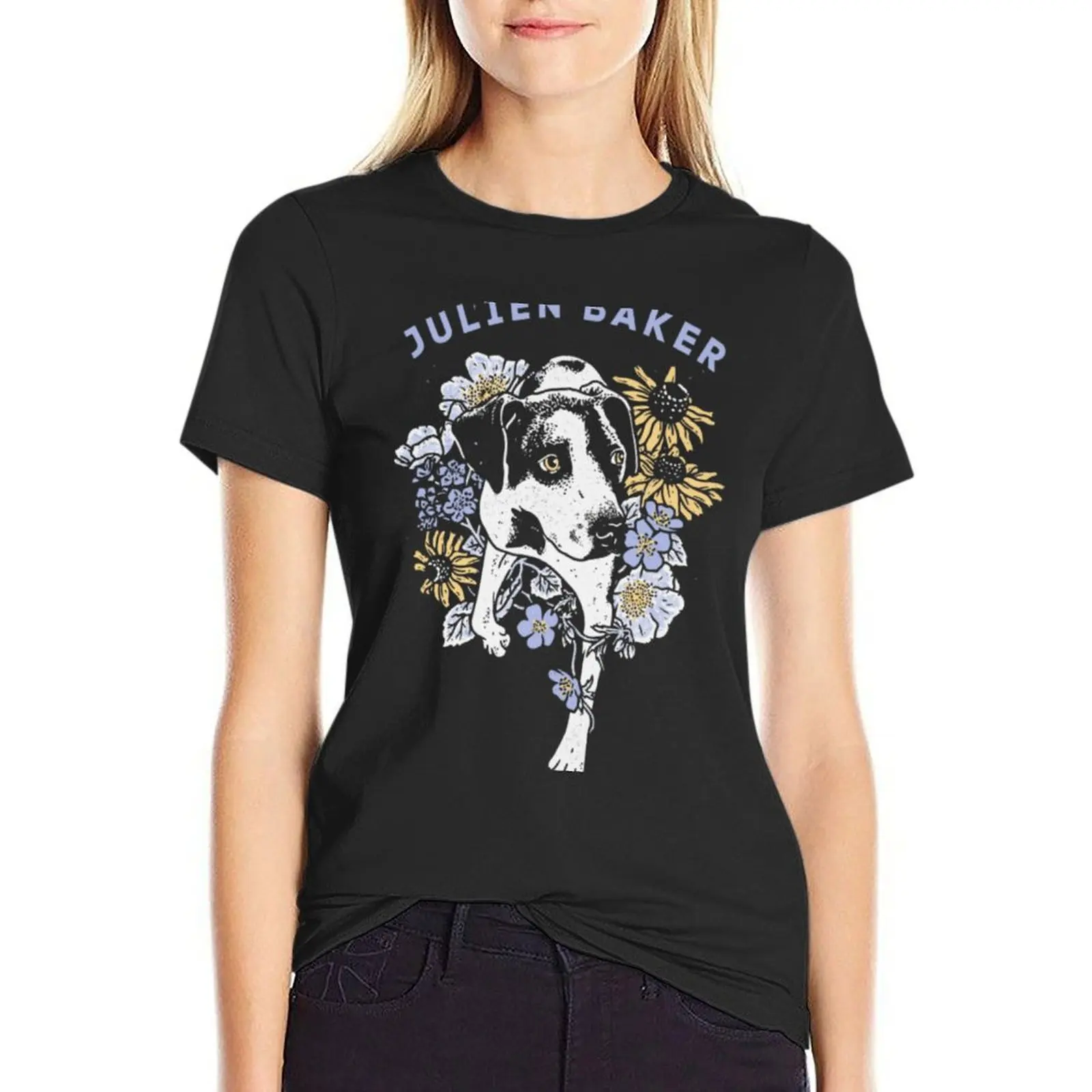 

julien baker beans T-shirt summer tops tees t shirt for Women